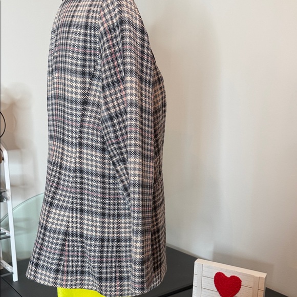 Talbots Plaid Blazer - Black, White, Red - Picture 3 of 7